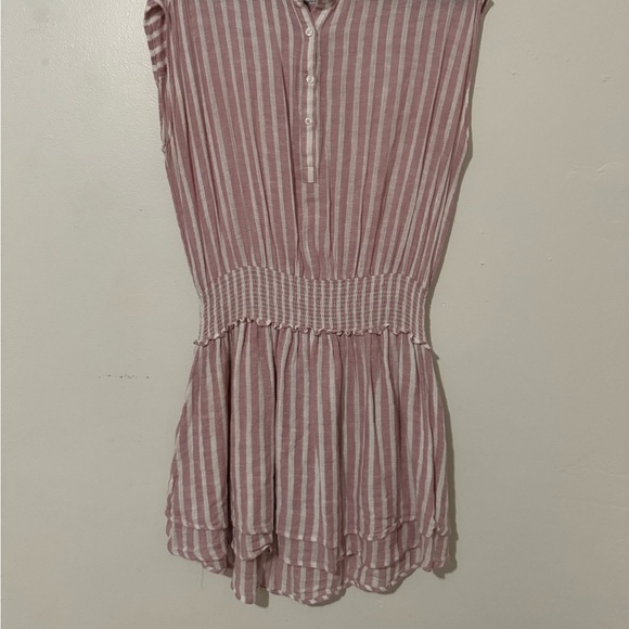 Rails Angelina Rose stripes women's L linen blend mini dress boho beach - Picture 7 of 12